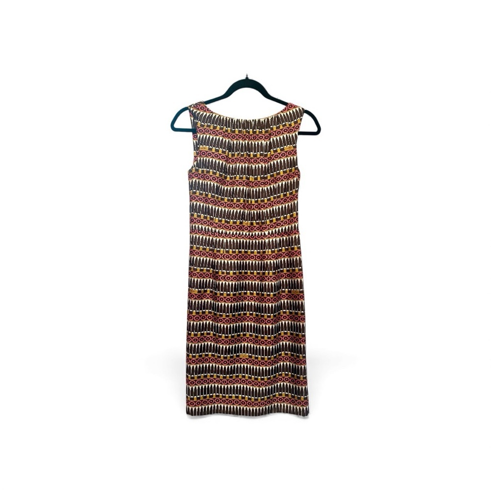 An Original Milly of New York Multicolor Geometric Midi Dress Size 2